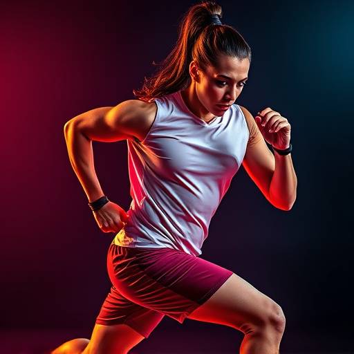 Fotografía de un spot publicitario para una marca de ropa deportiva.